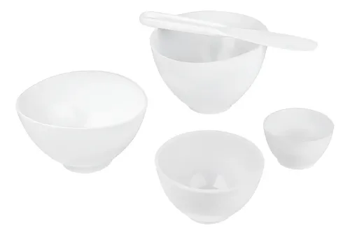 1 Kit Cubeta Maleável Com 4 Tigelas E 1 Espátula  (colorido)